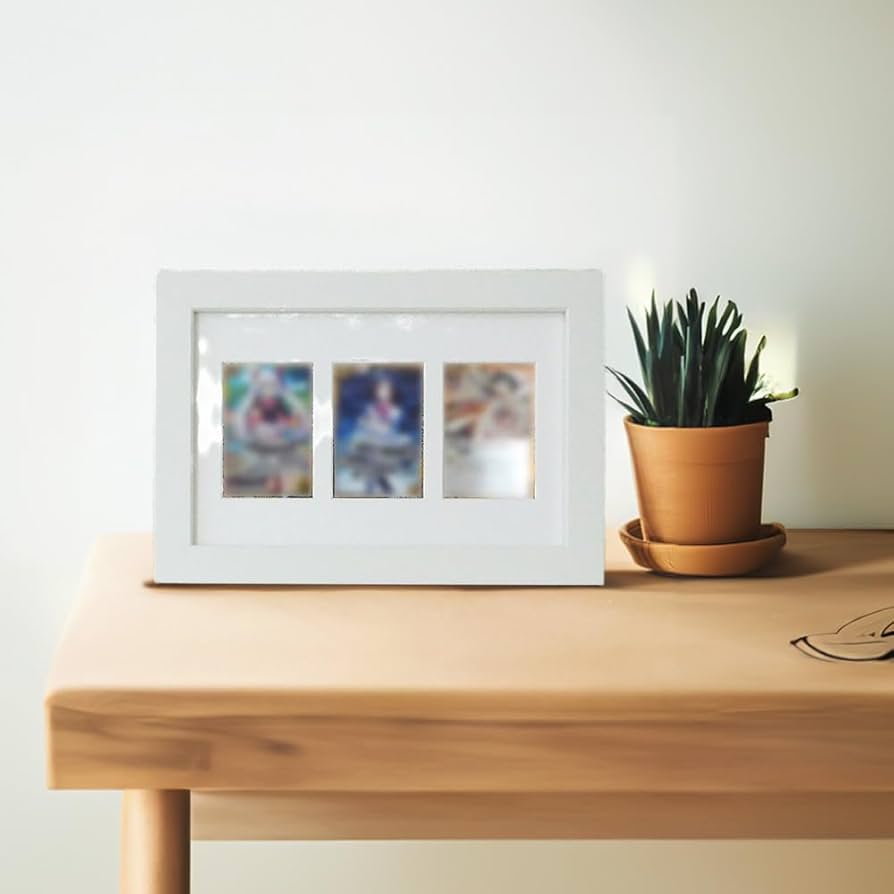 CNPトレカ　オリジナル 額縁　Lサイズ　21枚収納 トレカ収納ボックス 大容量 二層構造 PUレザー マグネット内蔵